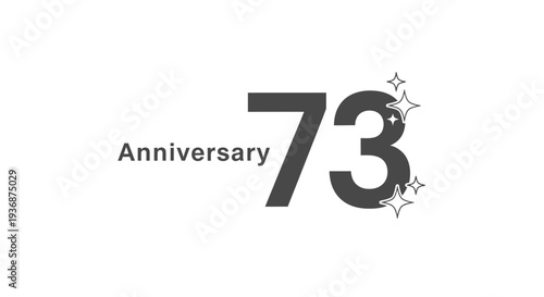 73rd anniversary celebration logo design.