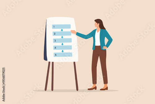 Woman Presenting To Board