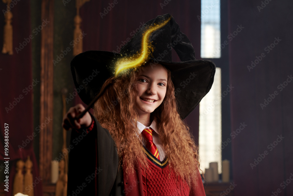 Naklejka premium Happy Magic Student