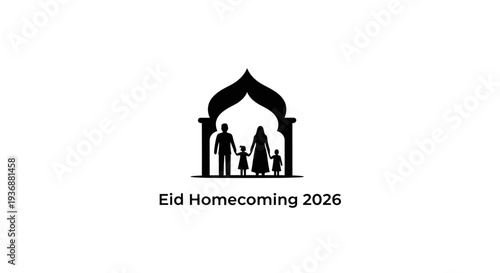 Eid Homecoming 2026 Family Greeting Card Design.
