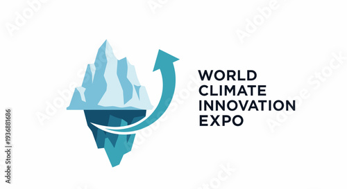 World Climate Innovation Expo logo with melting ice and rising arrow.