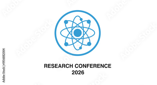 Research Conference 2026 logo with atom symbol and text.