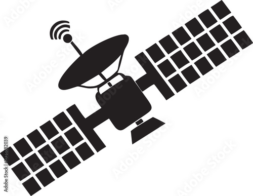 “Satellite Silhouette Vector – Free Space Communication SVG, PNG, and Clipart for Technology and Astronomy Design” .