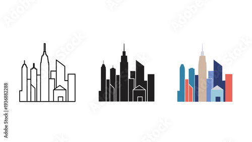 Cityscape Skyline Buildings Business Growth