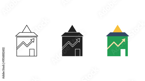 Real Estate Growth Icon Business Success