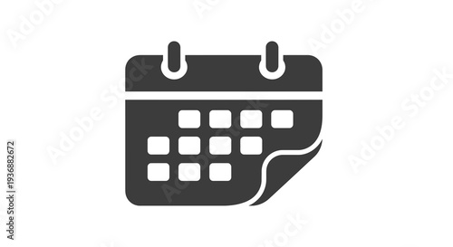 Calendar Icon Vector Illustration, Simple Flat Design, Business Planning and Scheduling Graphic Element