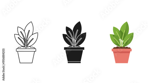 Plant Pot Growth Icon Business
