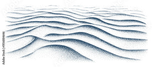 Abstract sand dunes vector illustration wavy landscape texture background artistic