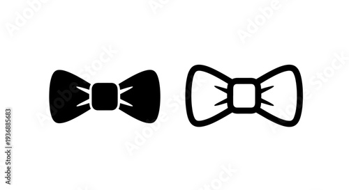 Stylish Bow Tie Icon for Formal Events. Elegant Menswear Accessory Vector Symbol Illustration