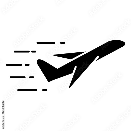 Aircraft icon vector. Plane train Illustration sign. Craft symbol. Airplane logo.