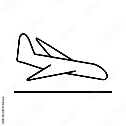 Aircraft icon vector. Plane train Illustration sign. Craft symbol. Airplane logo.
