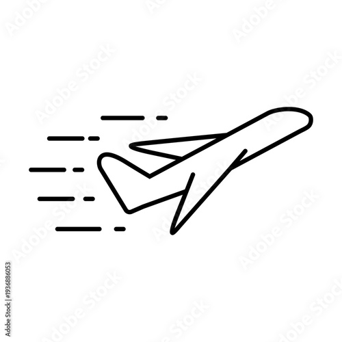 Aircraft icon vector. Plane train Illustration sign. Craft symbol. Airplane logo.