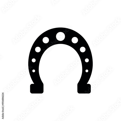 Horseshoe symbol. Stallion symbol or logo