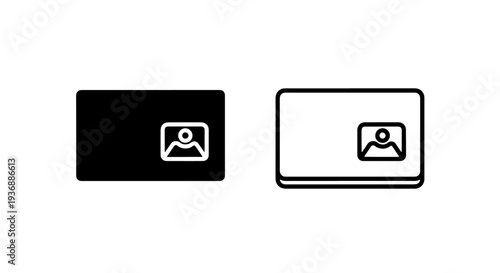 Minimal Image Placeholder Card Icon for Web and App UI Design