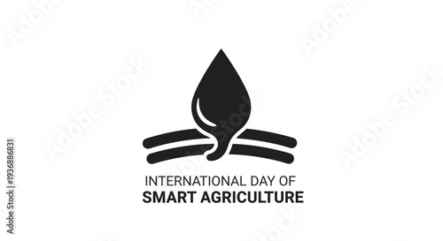 International Day of Smart Agriculture logo with a stylized plant design.