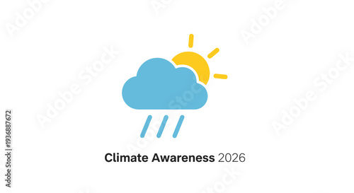 Climate Awareness 2026 weather forecast illustration.