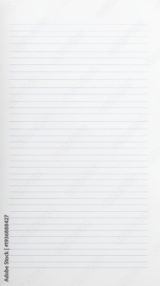 Fototapeta premium Lined paper sheet for writing and organizing clean lined paper for writing sketching or brainstorming ideas