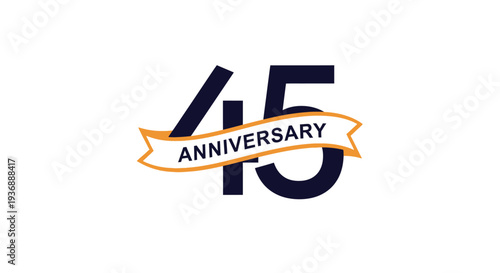 45th Anniversary Celebration Logo Design.