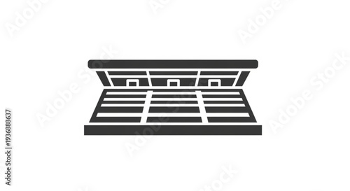 Minimalist Stadium Bleachers and Spectator Stand Icon