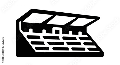 Minimalist Stadium Grandstand and Bleachers Icon