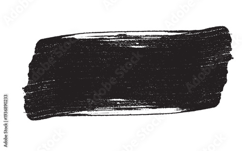 Black brush stroke art with thick paint texture