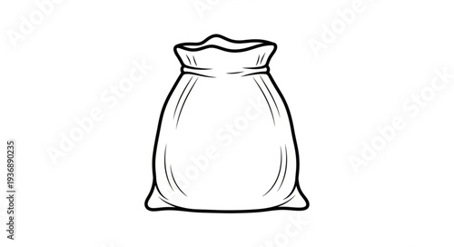Simple illustration of a closed sack, perfect for various design projects and concepts.