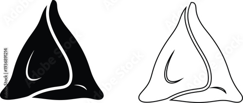 Comparative illustration of noses in black and white