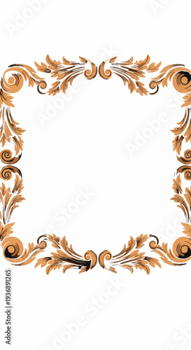 Ornate decorative frame design with dark background