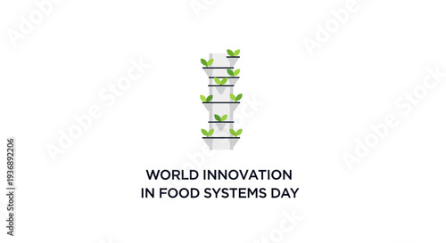 World Innovation in Food Systems Day logo with green leaves and text.