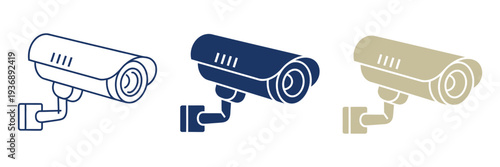 CCTV camera line icon, privacy and video surveillance concept, security camera sign graphics,