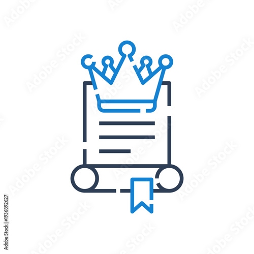 Governance icon for policy oversight and compliance management, corporate governance symbol for regulatory control dashboard