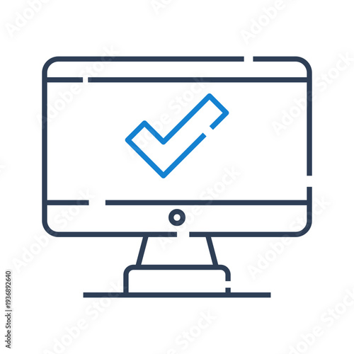 Secure boot icon for trusted system startup verification, firmware security validation symbol for hardware and OS integrity