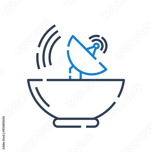 Threat intelligence feed icon for cybersecurity monitoring and real time threat detection, security telemetry signal symbol