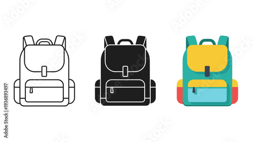 Backpack Icon Vector Design Travel