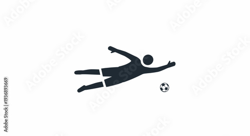 Silhouette of a soccer player kicking a ball in mid-air.