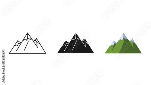 Mountain Peaks Vector Illustration Commercial Use