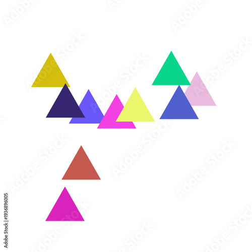 Free Download Vibrant colorful triangles in dynamic geometric arrangement - GFXLoad