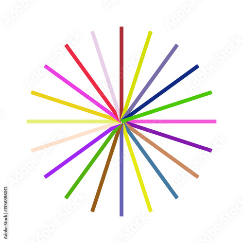 Vibrant multicolor explosion of creativity and diversity