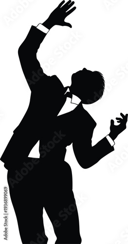 Halloween silhouette collection featuring spooky monsters witch ghost zombie vampire werewolf and haunted castle icons for party invitation and holiday decor.