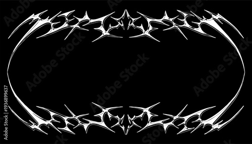 aggressive neo tribal intricate sharp shapes graphic design