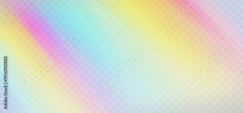 Crystal glass prism with holographic reflections and rainbow flare effect. 