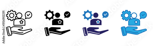 Customers Icon Multi Style Vector Illustration