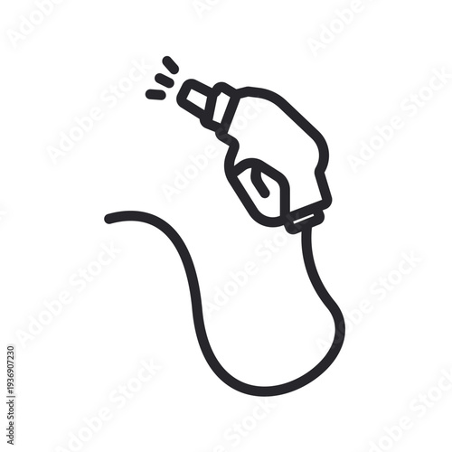 pump of gas icons outline and Flat Style,transparent background