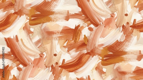 abstract impressionist brushstrokes, earth tones an terracotta texture, artistic category, seamless modrn paint background