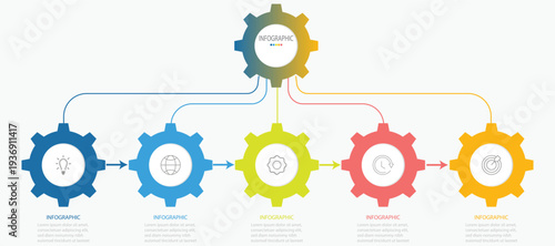 Circle arrows diagram infographic set.  Set of vector infographic circle templates. Process chart, cycle diagram for business presentation, report, brochure. 