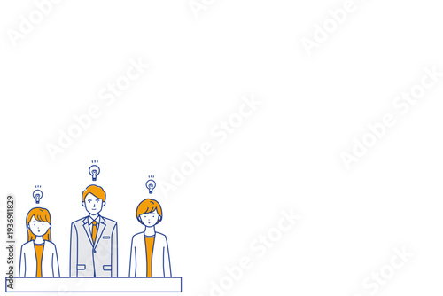 Business Team Meeting Brainstorming – Team Idea (Copy Space)(color variation)