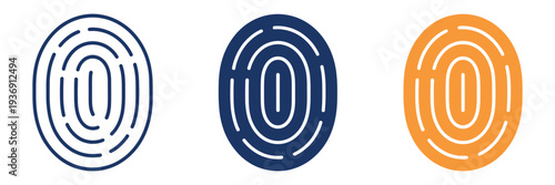 Fingerprint line icon, scan and thumbprint identification sign, vector graphics in minimalist linear style with clean lines, biometric security