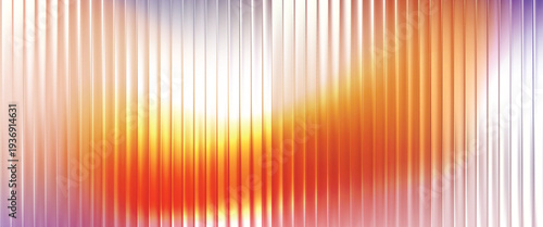 Abstract glass ripple background, Grainy background glowing blurred color flow banner poster cover design, noise texture. Refracted Glass Gradient Effect. Ribbed glass morphism texture