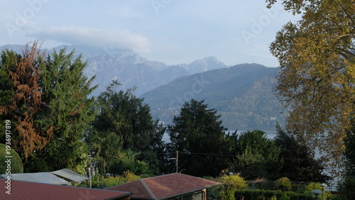 Photography Epic Como lake view trees and fog