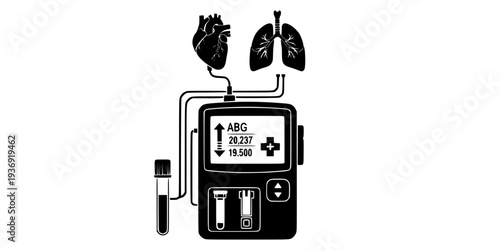 Blood Gas Analyzer ABG Medical Icon